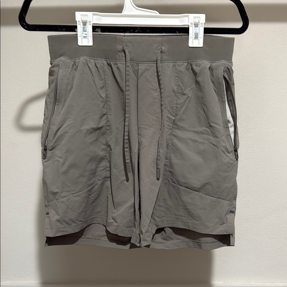 Lululemon Gray Drawstring Athletic Shorts